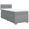 vidaXL Boxspringbett mit Matratze Hellgrau 80x200 cm Stoff Produktbild-Vorschau 3