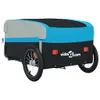 vidaXL Rimorchio per biciclette nero e blu 45 kg di ferro Anteprima dell’immagine prodotto 8