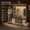 Garderobenständer mit Sitzbank, Garderobe mit LED, Produktbild-Vorschau 2