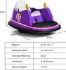 A purple children's bumper car with dimensions and specifications displayed below. Náhľad obrázku produktu