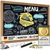 Premium magnetisch bord en krijtbord met houten frame Productafbeelding-voorbeeld 1