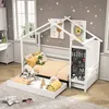 UnboxG Kinderbett 90X200cm Hausbett mit Rausfallschutz, Produktbild-Vorschau 2