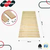 A wooden bed slatted base with dimensions and brand logo. Anteprima dell’immagine prodotto
