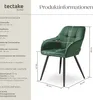 tectake® Esszimmerstuhl Marilyn gepolstert, in Samtoptik, Produktbild-Vorschau 5