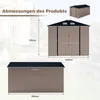 COSTWAY Gerätehaus Metall, 350 x 223 x 197 cm Produktbild-Vorschau 7