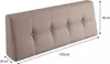 A wedge-shaped cushion with tufted buttons, shown with dimensions indicated. Produktbild-Vorschau