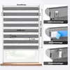 Doppelrollo Fenster ohne Bohren 110x220cm grau Produktbild-Vorschau 2