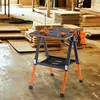 COSTWAY 2v1 skladací pracovný stôl, pracovný stôl s 8 Náhľad obrázku produktu 2