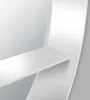 A minimalist, abstract representation of a white shelf or cabinet against a gradient gray and white background. Podgląd zdjęcia produktu