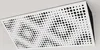 A white acoustic panel with a pattern of black dots of varying sizes, mounted on a white ceiling. Podgląd zdjęcia produktu