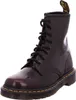 A single burgundy Dr. Martens boot is shown against a white background. Produktbild-Vorschau