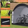 Garage per biciclette COSTWAY per 2 biciclette, tenda per Anteprima dell’immagine prodotto 7