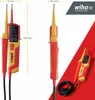 Product image with dimensions and branding, showing multiple views of a voltage tester. Náhľad obrázku produktu