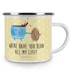 Mr. & Mrs. Panda Emaille Tasse Kaffee Bohne - Gelb Pastell Produktbild-Vorschau 3