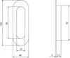 Intersteel Griffmuschel oval 120x40 mm Edelstahl/Schwarz Produktbild-Vorschau 3