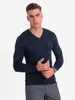 Ombre  Eleganter Herrenpullover mit V-Ausschnitt dunkelblau Produktbild-Vorschau 3