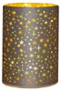 Cylinder glas met sterren 10led warm wit d9hx12 cm Productafbeelding-voorbeeld 1