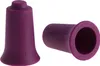 Two purple silicone cups for cupping therapy, one standing upright and the other lying on its side. Produktbild-Vorschau