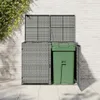 vidaXL Mülltonnenbox für 2 Tonnen Poly Rattan Anthrazit Produktbild-Vorschau 2