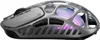 A silver gaming mouse with a skeletal design and purple lighting. Produktbild-Vorschau