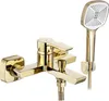 Moderne Wannenarmatur Argus aus massivem Messing in Gold Produktbild-Vorschau 1