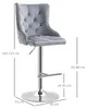 HOMCOM 2er Set Barhocker Barstühle Drehstühle Produktbild-Vorschau 3
