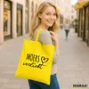 Huuraa Jutebeutel Moers verliebt 10 Liter Yellow Baumwolle Produktbild-Vorschau 2