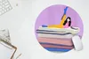 MuchoWow® Mauspad Mousepad Frau - Vintage - Pastell 50x50 Produktbild-Vorschau 5