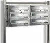BITUXX Edelstahl Doppel Briefkastenanlage 6fach Silber Produktbild-Vorschau 1