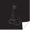 MuchoWow® Poster Frau - Strichzeichnung - Rückseite 100x100 Produktbild-Vorschau 1