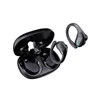 A pair of black wireless earbuds with their charging case, presented on a white background. Produktbild-Vorschau
