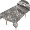 Tischdecke Wachstuch Premium Blumen Grau Robust Produktbild-Vorschau 1