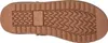 The image shows the sole of a brown shoe. Voir les images du produit