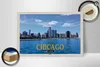 Holzschild Reise 30x20cm Chicago USA Skyline Hochhäuser Produktbild-Vorschau 2