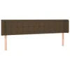 Kopfteil mit Ohren Dunkelbraun 203x16x78/88 cm Stoff Produktbild-Vorschau 1