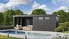 Telluria Metallgerätehaus Classico 3030 mit Lounge Anbau Produktbild-Vorschau 2