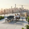 Mucola Sitzgruppe Aluminium Ecksofa mit Beistelltisch Produktbild-Vorschau 4