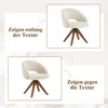 Zestaw 2 krzeseł obrotowych w stylu retro do jadalni, w Podgląd zdjęcia produktu 4