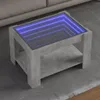 vidaXL LED-Couchtisch Betongrau 73x53x45 cm Holzwerkstoff Produktbild-Vorschau 2