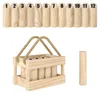Mölkky Wurfspiel Holz, Outdoor Wurfspiel Kiefernholz, Produktbild-Vorschau 2