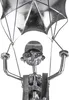 BRUBAKER Porte-bouteilles Parachutiste métallique Sculpture Voir les images du produit 6
