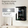 K-Möbel szklana gablota ścienna w kolorze czarnym (80x60x25 Podgląd zdjęcia produktu 4
