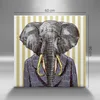 Elephant in a jacket – Leinwandbild Wandbild – 60x60 cm – Produktbild-Vorschau 4