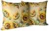 HomeView Dekorative Kissenhülle Frühling Sonnenblumen 50x50 Produktbild-Vorschau 2
