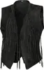 Herren Western Weste Cowboy Biker Leder »W-02« Schwarz Produktbild-Vorschau 1