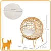 Pawhut rotin panier pour chat niche pour chat lit pour chat Voir les images du produit 12