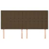 Kopfteile 4 Stk. Dunkelbraun 100x5x78/88 cm Stoff Produktbild-Vorschau 3