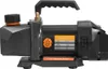 A black and gray 18V vacuum pump with an orange handle and accents, shown from a three-quarter side view against a white background. Náhľad obrázku produktu