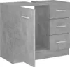 vidaXL Waschbeckenunterschrank Betongrau 63x30x54 cm Produktbild-Vorschau 7