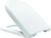A white toilet seat and lid are shown from a slightly elevated side angle against a white background. Produktbild-Vorschau